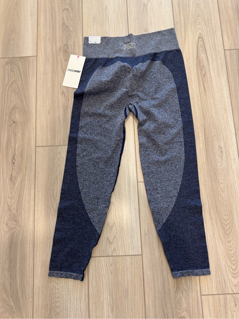 PINK Victoria's Secret Navy and Heather Gray Seamless ' Leggings NWT